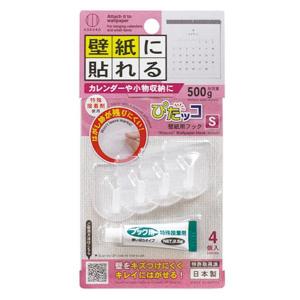 壁紙用フック ぴたッコ S(4×3.1cm) 4...の商品画像