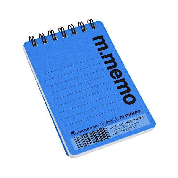 スパイラルノート エムメモ A7 ブルー 50枚 (100円ショップ 100円均一 100均一 10...