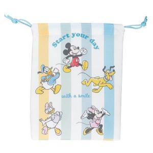 ミッキー 巾着 フレンド柄 19×14.5cm ［色柄指定不可］ (100円ショップ 100円均一 100均一 100均)