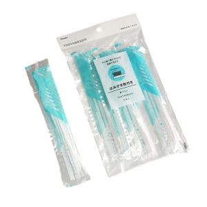 歯ブラシ はみがき粉付き ふつう 5本入 (100円ショップ 100円均一 100均一 100均)