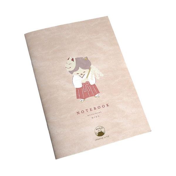 A5中綴じノート A罫 ジャパニーズスタイル ねこ 48ページ ［色柄指定不可］ (100円ショップ...