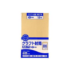 封筒 クラフト Ｂ6(角形7号) 12枚入 (100円ショップ 100円均一 100均一 100均)