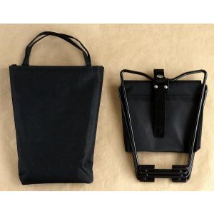 折りたたみ椅子 ブラック 耐荷重60kg バッグ付の詳細画像3