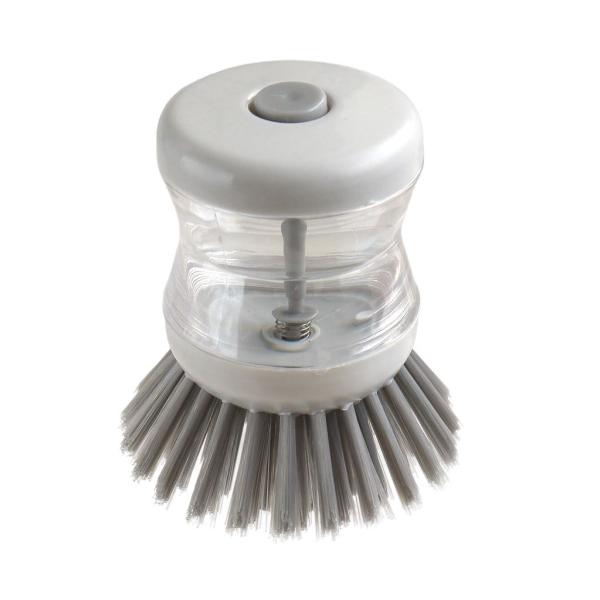 ワンプッシュソープブラシ ［色指定不可］ (100円ショップ 100円均一 100均一 100均)