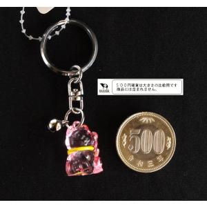 招き猫キーホルダー クリアカラー 7cm [色...の詳細画像3