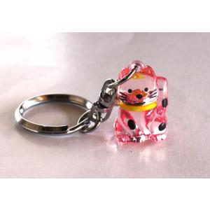 招き猫キーホルダー クリアカラー 7cm [色...の詳細画像4