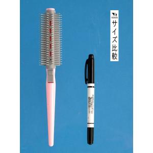 回転ヘアブラシ プッシュボタン付 21.5cm...の詳細画像2