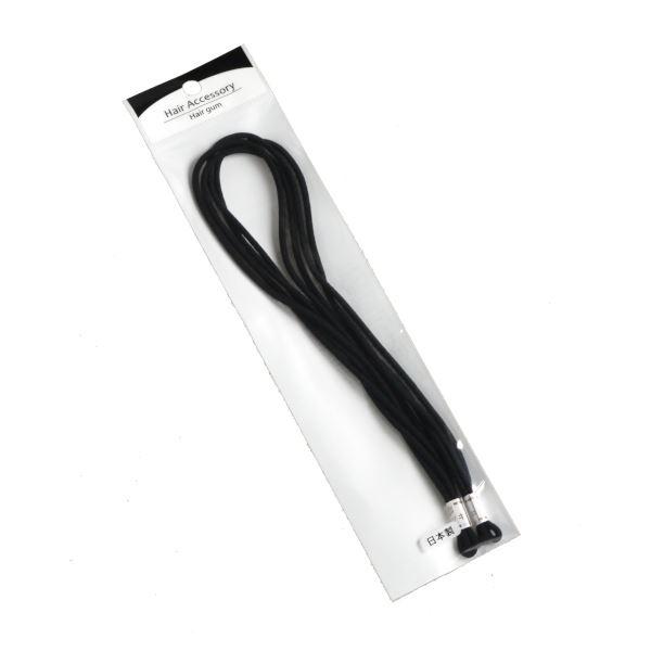 ヘアゴム カラーゴム ウーリー 黒 80cm (100円ショップ 100円均一 100均一 100均...