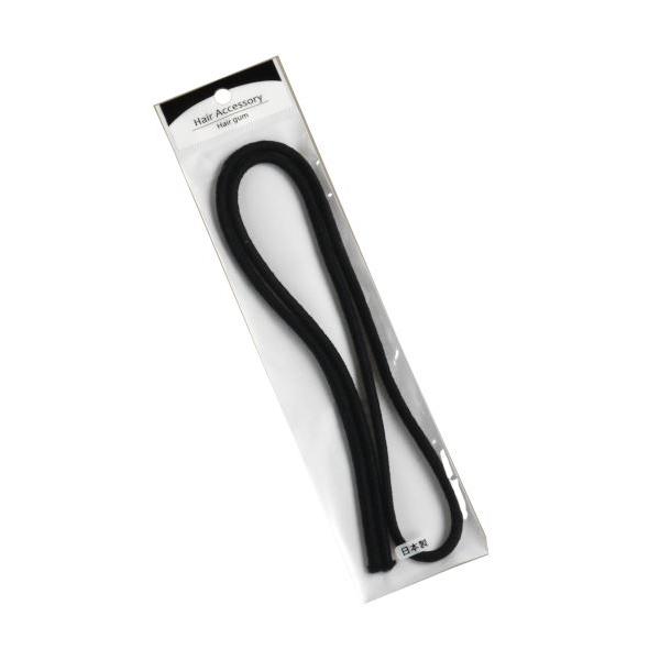 ヘアゴム カラーゴム 太 黒 80cm (100円ショップ 100円均一 100均一 100均)