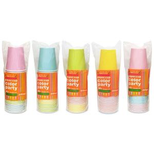 紙コップ カラーパーティー 容量205ｍｌ 30個入 (100円ショップ