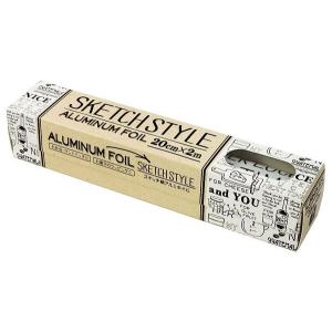 アルミホイル　スケッチ柄　　２０ｃｍ×長さ２ｍ