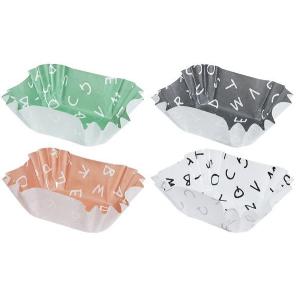 徳用おかずカップ Dish Cup 英字柄 角...の詳細画像1