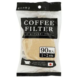 コーヒーフィルター ブラウン 1~2杯用 90枚入 (100円ショップ