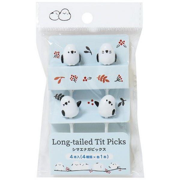 シマエナガピックス 4本入 (100円ショップ 100円均一 100均一 100均)
