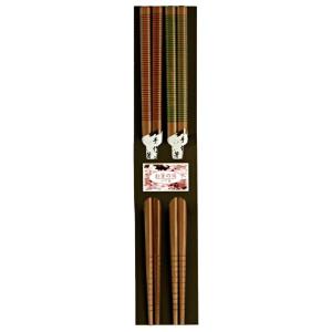 箸 ペア箸 22.5cm ライン柄 (100円シ...の商品画像
