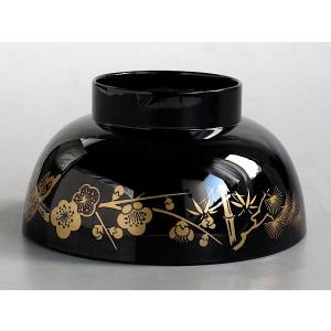 汁椀 松竹梅 黒 容量360ml (100円シ...の詳細画像5