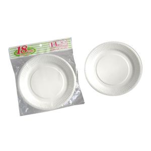 紙皿 ホワイト 直径18cm 14枚入 (100...の商品画像
