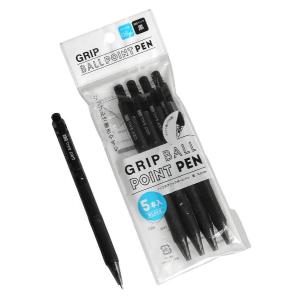 4色ボールペン 黒・赤・青・緑 ラバーグリップ付 ［色指定不可］ (100
