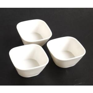 レンジ角豆鉢 レンジ食器 白 7.9×7.9×...の詳細画像2