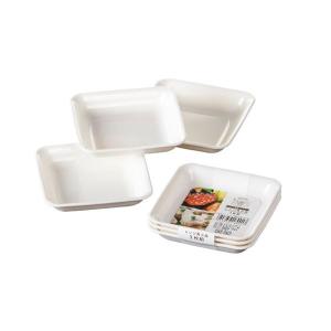 レンジ角小皿 レンジ食器 白 9×9×高さ2cm 3枚入 (100円ショップ 100円均一 100均一 100均)