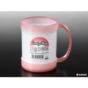マグカップ プラスチック製 満量300ｍｌ ピンク (100円ショップ 100円均一 100均一 100均)