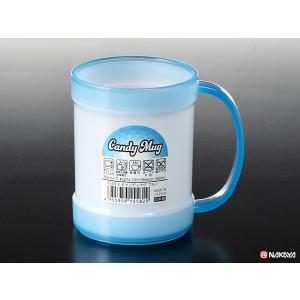 マグカップ プラスチック製 満量300ｍｌ ブルー (100円ショップ 100円均一 100均一 100均)