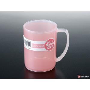 マグカップ プラスチック製 電子レンジ・食洗機対応 ピンク 290ｍｌ (100円ショップ 100円均一 100均一 100均)