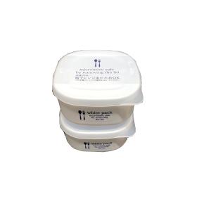 保存容器 ホワイトパック 容量190ｍｌ 2個入 (100円ショップ 100円均一 100均一 100均)