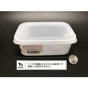 保存容器 水切り保存パック ザル付 クリア 容...の詳細画像2
