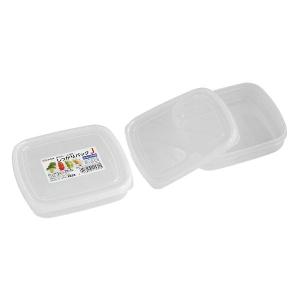 保存容器 しっかりパックJ 容量400ml 2個入 (100円ショップ 100円均一 100均一 100均)