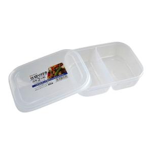 小分け保存パックE 深型2分割(290ml×2) (100円ショップ 100円均一 100均一 100均)