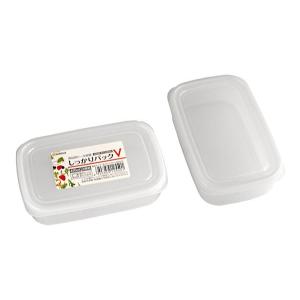 保存容器 しっかりパックV 容量450ml 2個入 (100円ショップ 100円均一 100均一 100均)