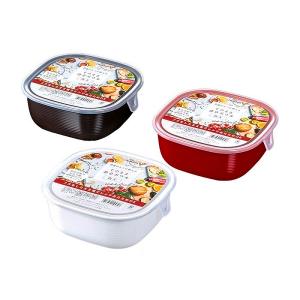 保存容器 そのまま食卓ボウル 角大 容量860ｍｌ ［色指定不可］ (100円ショップ 100円均一 100均一 100均)