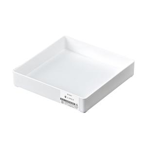 ECOコンテナA ホワイト 16×16×高さ3.2cm (100円ショップ 100円均一 100均一 100均)