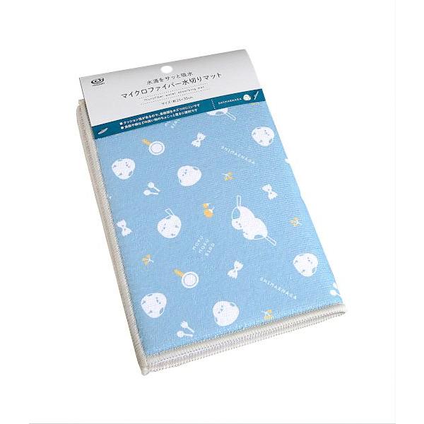 マイクロファイバー水切りマット シマエナガ柄 25×35cm ［色指定不可］ (100円ショップ 1...