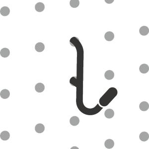 パンチングボード用フック 4個入 ブラック (...の詳細画像4