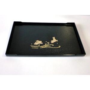 長角盆 波うさぎ 15.9×25.5cm (10...の商品画像