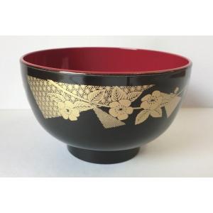 汁椀 山吹 黒 電子レンジ・食洗機対応 満量3...の詳細画像1