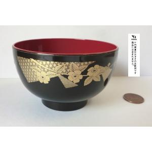 汁椀 山吹 黒 電子レンジ・食洗機対応 満量3...の詳細画像2