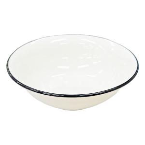 サラダボウル皿 ホーロー風 磁器製 直径15.3...の商品画像