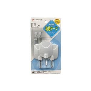 粘着テープ付フック スリムフック 大(3.5×6.7×奥行2cm)