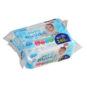 おしりふき ふんわり ルプルプ 水99%使用 18×15cm 80枚×3個入