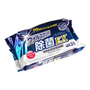 ウェットシート リファイン ウイルスクリア除菌EX 極厚 20×30cm 25枚入 (100円ショップ 100円均一 100均一 100均)