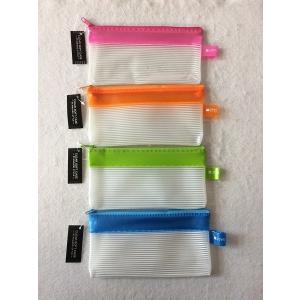 クリアソフトペンケース 平型 9.5×19.5×1.4cm ［色指定不可］ (100円ショップ 100円均一 100均一 100均)