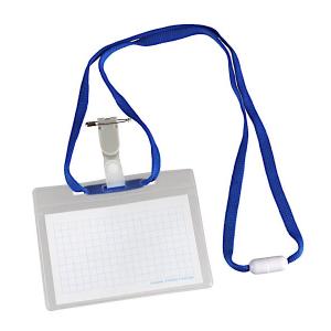 ストラップ付名刺ホルダー 青 (100円ショップ...の商品画像