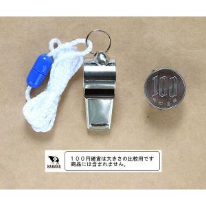 ホイッスル メタル呼子笛 コルク入 ヒモ付の詳細画像1