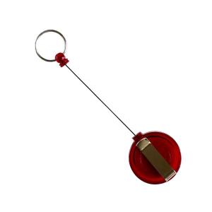 簡単装着クリップ付伸縮自在ロングリールキー 90cm ［色指定不可］ (100円ショップ 100円均一 100均一 100均)