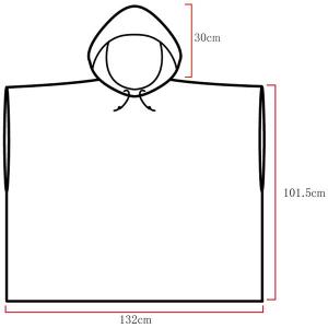 レインポンチョ 大人用L(160~180cm)...の詳細画像2