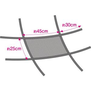 PC配線・小物収納メッシュハンモック 45×2...の詳細画像2