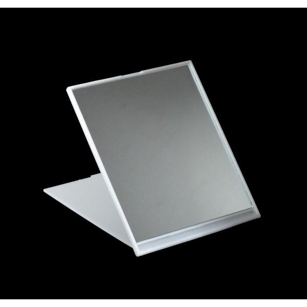 折りたたみミラー ＬＬサイズ(15.3×12.9×厚さ0.5cm) 薄くて軽い ［色指定不可］ (1...